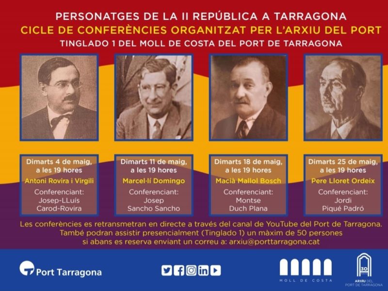 Imatges dels personatges protagonistes de les conferències