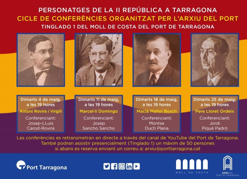 Imatges dels personatges protagonistes de les conferències