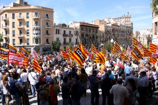 Concentració d'UGT i CCOO