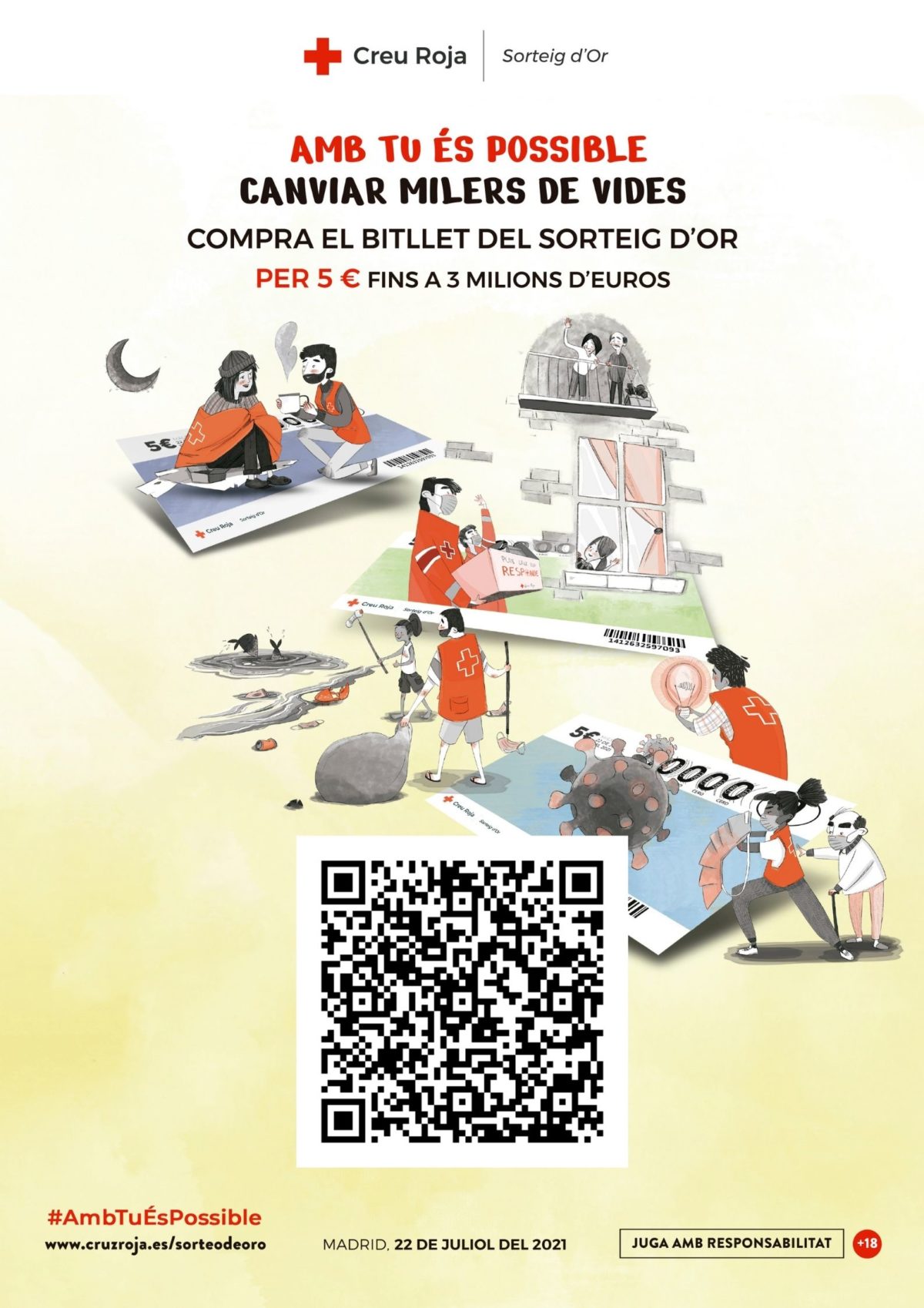 Cartell sorteig d'Or de Creu Roja Tarragona