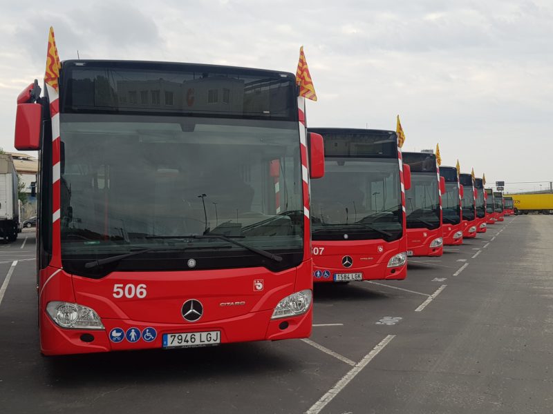 Vehicles de l'Empresa Municipal de Transports (EMT).