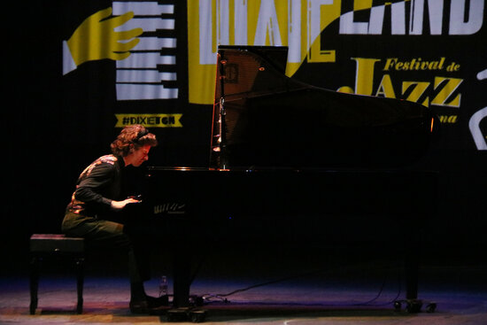 El pianista Marco Mezquida durant la seva actuació al festival 'Dixieland. Festival de jazz de Tarragona’