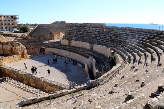 Pla general de la grada de l'Amfiteatre reconstruïda els anys 70. Foto: ACN.