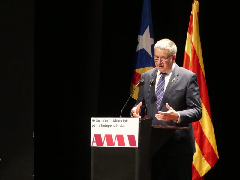 L'alcalde de Tarragona, Pau Ricomà, durant la seva intervenció a l'assemblea general de l'AMI. Foto: AMI.