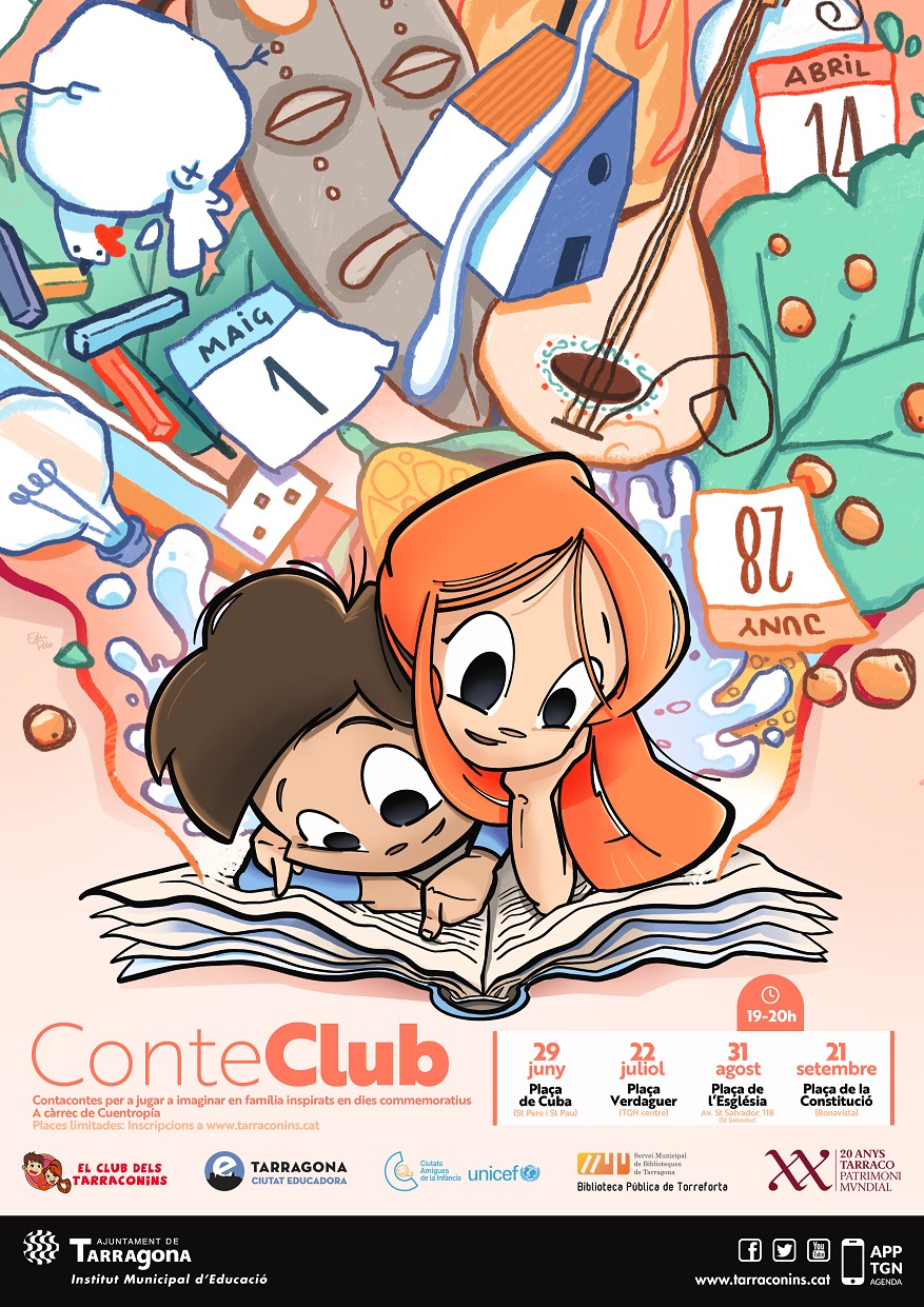 Cartell promocional del ConteClub que enceta l'Ajuntament de Tarragona.