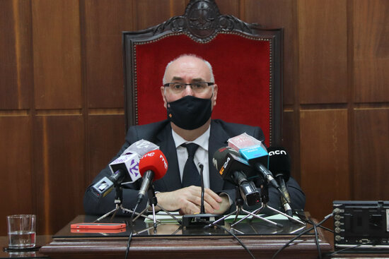 Pla mitjà del president de l'Audiència de Tarragona, Joan Perarnau. Foto: ACN.