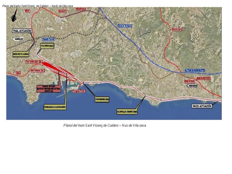 Mapa dels treballs en qüestió que Adif comença el dia 16.