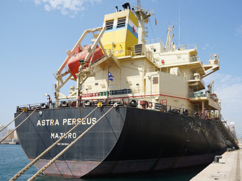 L’Astra Perseus, el vaixell que transporta la mercaderia cap al sud-oest asiàtic.