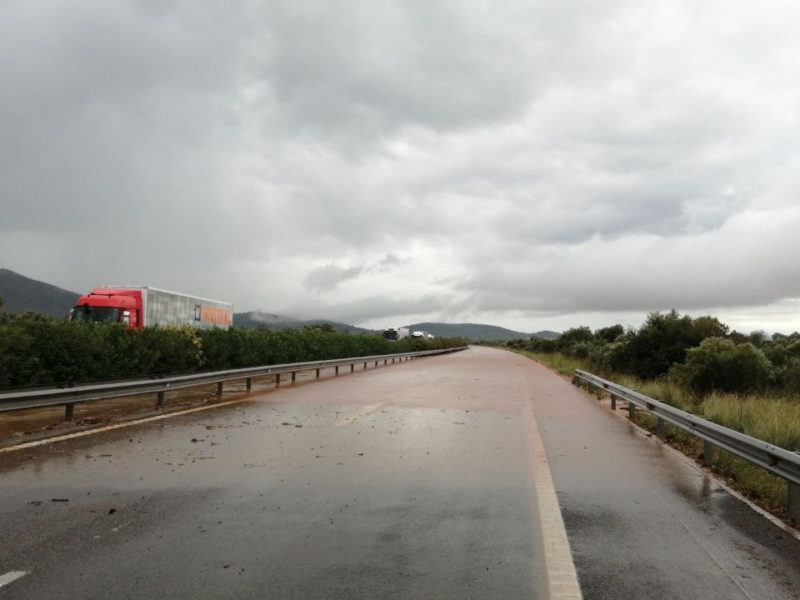 carretera tallada a Alcanar