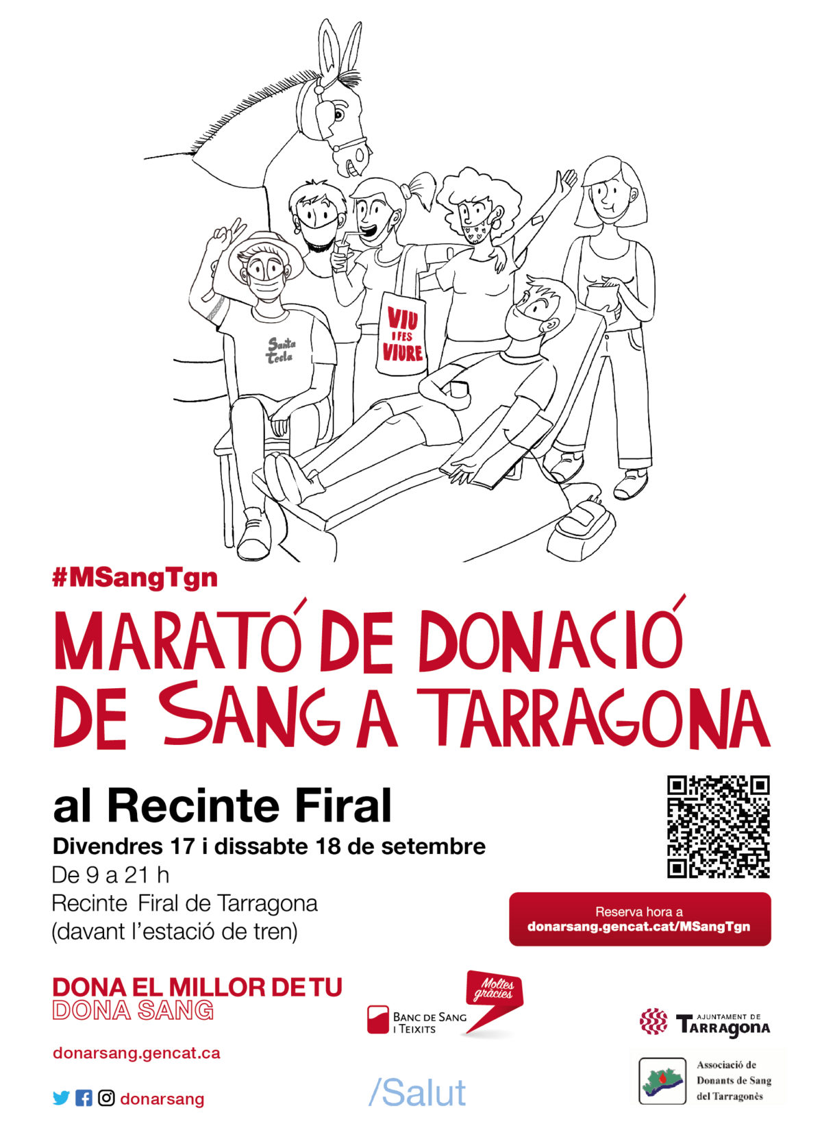 Cartell promocional de la Marató de Donants de Sang d'enguany.