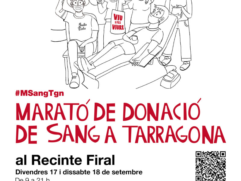 Cartell promocional de la Marató de Donants de Sang d'enguany.