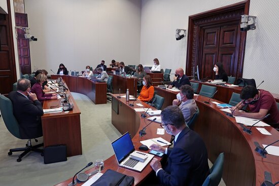 Pla general de la Comissió d'Acció Climàtica al Parlament on s'ha debatut sobre el projecte de la MAT de Forestalia.