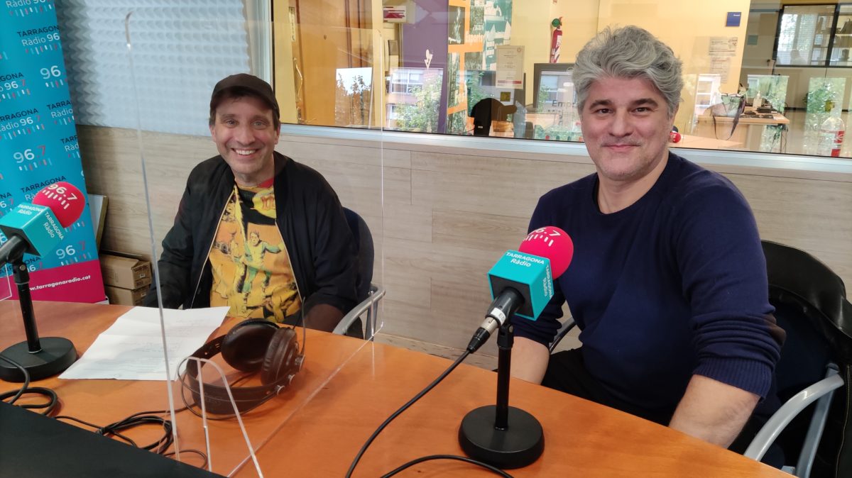 Jordi Abelló amb Xavier Edo a l'estudi