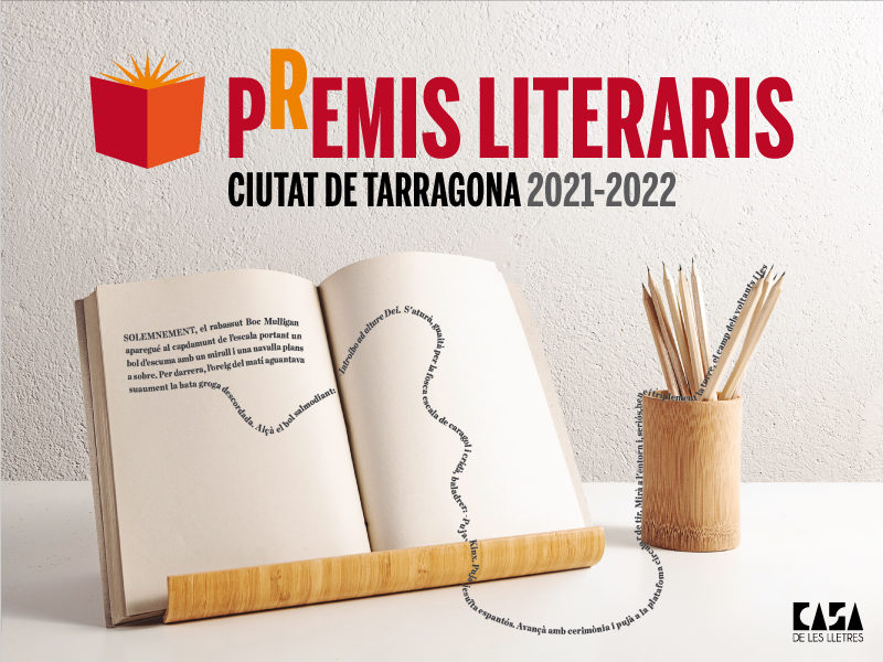 Cartell promocional de l'edició d'enguany dels Premis Literaris Ciutat de Tarragona.