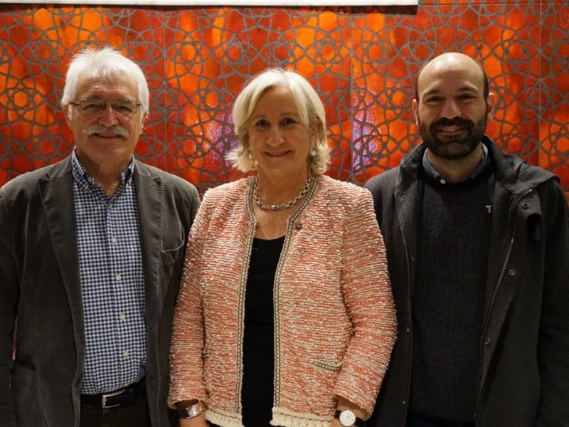 Zacarías Henar, Rosa Maria Codines i Marcel Mauri a l'Assemblea on hi ha hagut relleu al capdavant d'Òmnium al Tarragonès.