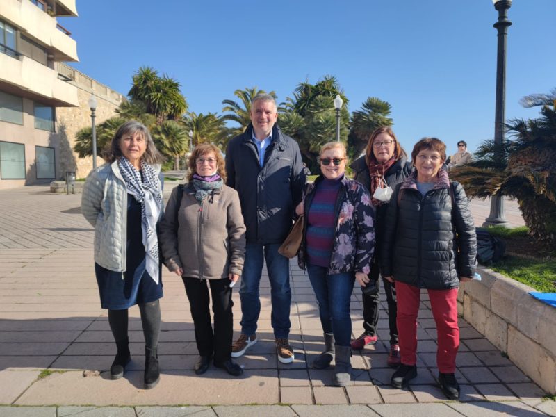 Pau Ricomà amb integrants de la Tercera Joventut