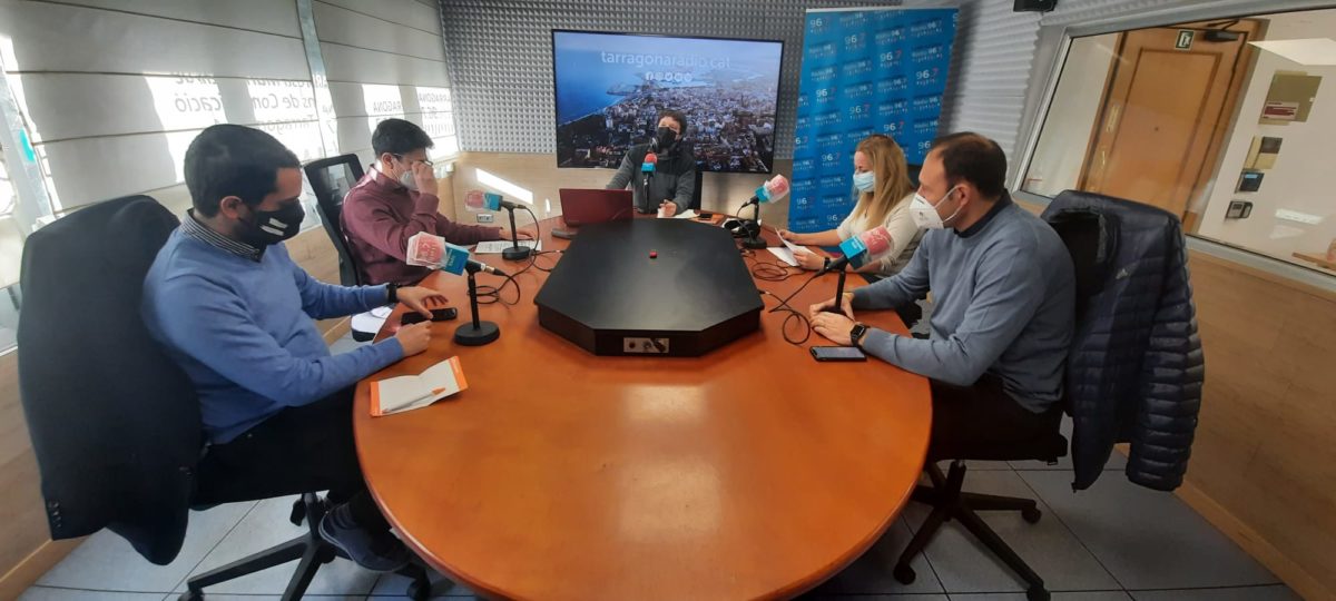 Sergio Piriz (Cs), Manel Castaño (ERC), Cristina Guzmán (JuntsxTarragona) i Berni Álvarez (PSC)