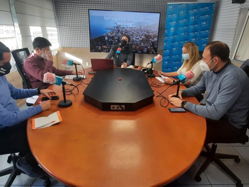 Sergio Piriz (Cs), Manel Castaño (ERC), Cristina Guzmán (JuntsxTarragona) i Berni Álvarez (PSC)