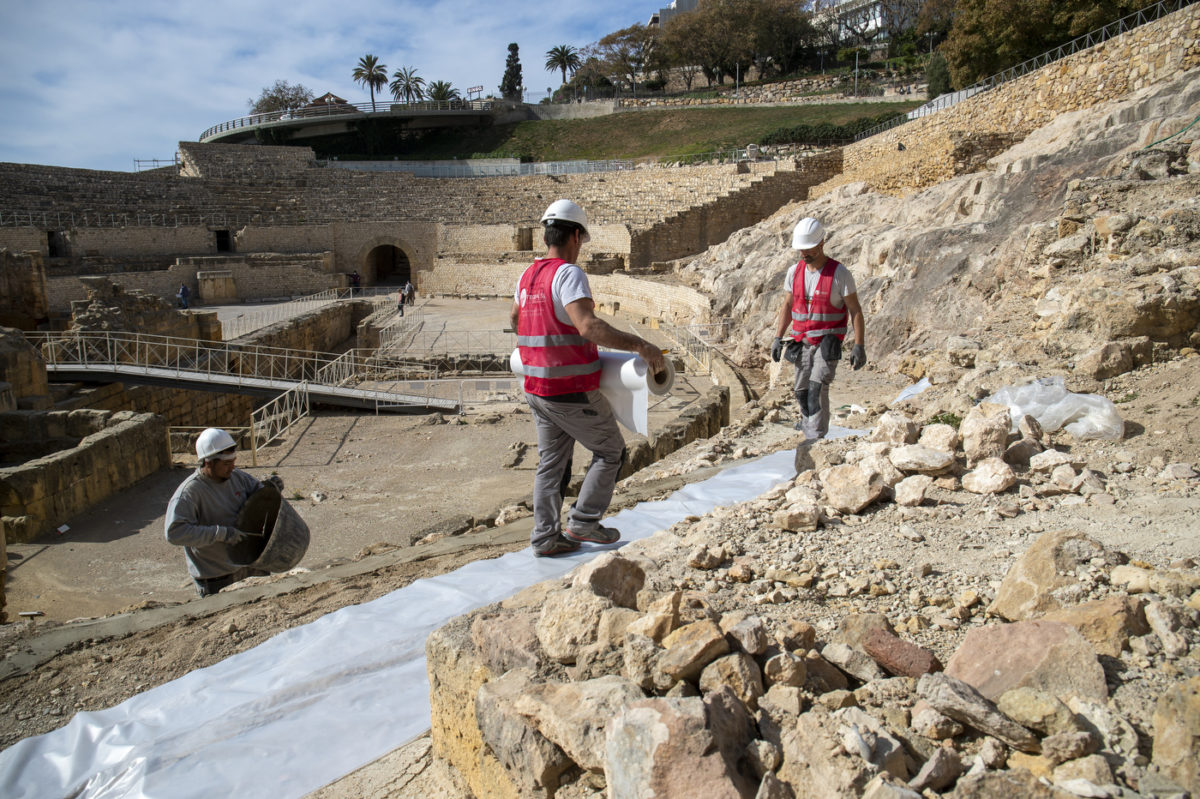 Obres de millora al amfiteatre de Tarragona.