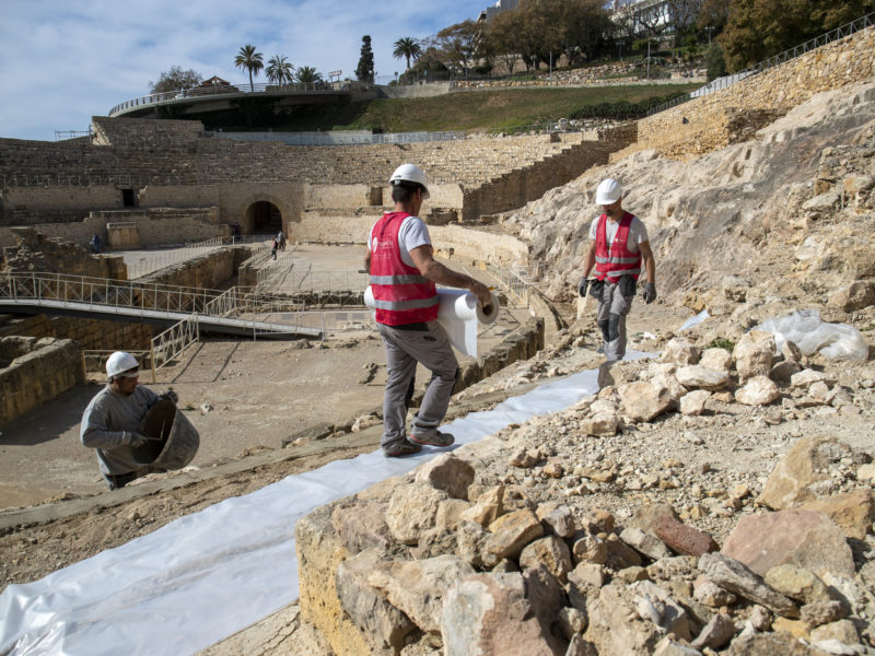 Obres de millora al amfiteatre de Tarragona.