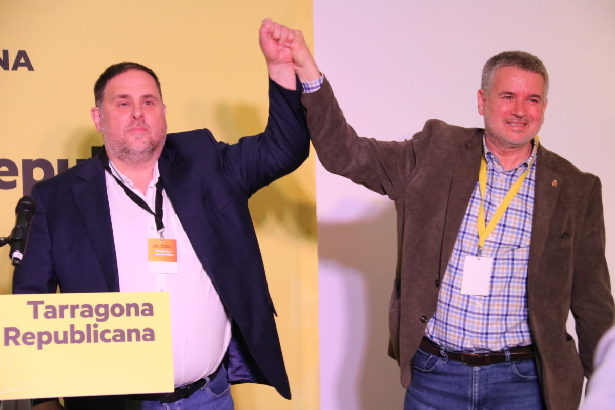 Pau Ricomà al costat de Junqueras