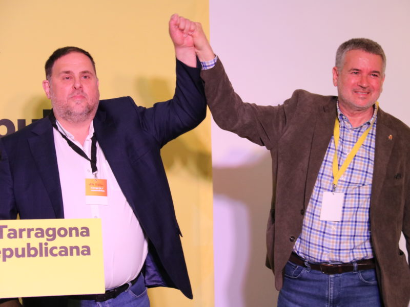 Pau Ricomà al costat de Junqueras