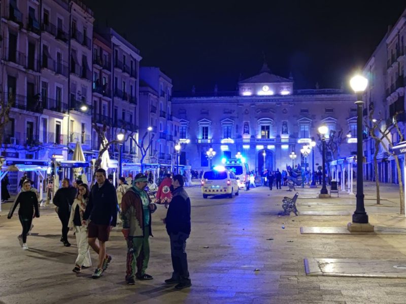 Accident amb pirotècnia a la plaça de la Font