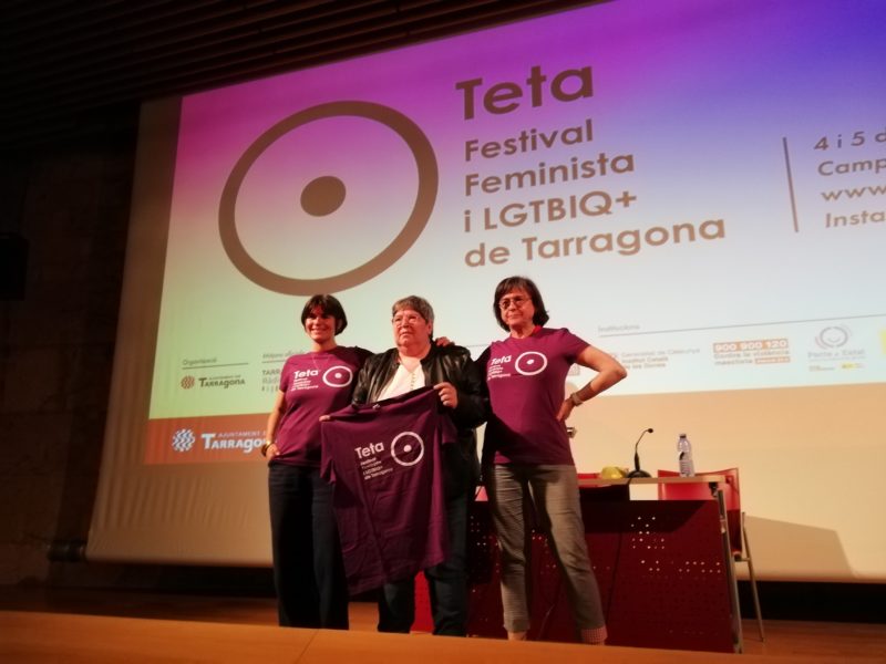 Presentació del Festival Feminista Teta amb l'actiu tarragonina Agnès Busquets.