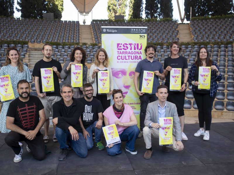 Roda de premsa de l'Estiu Tarragona Cultura 2022 al Camp de Mart. Foto: Tjerk van der Meulen.