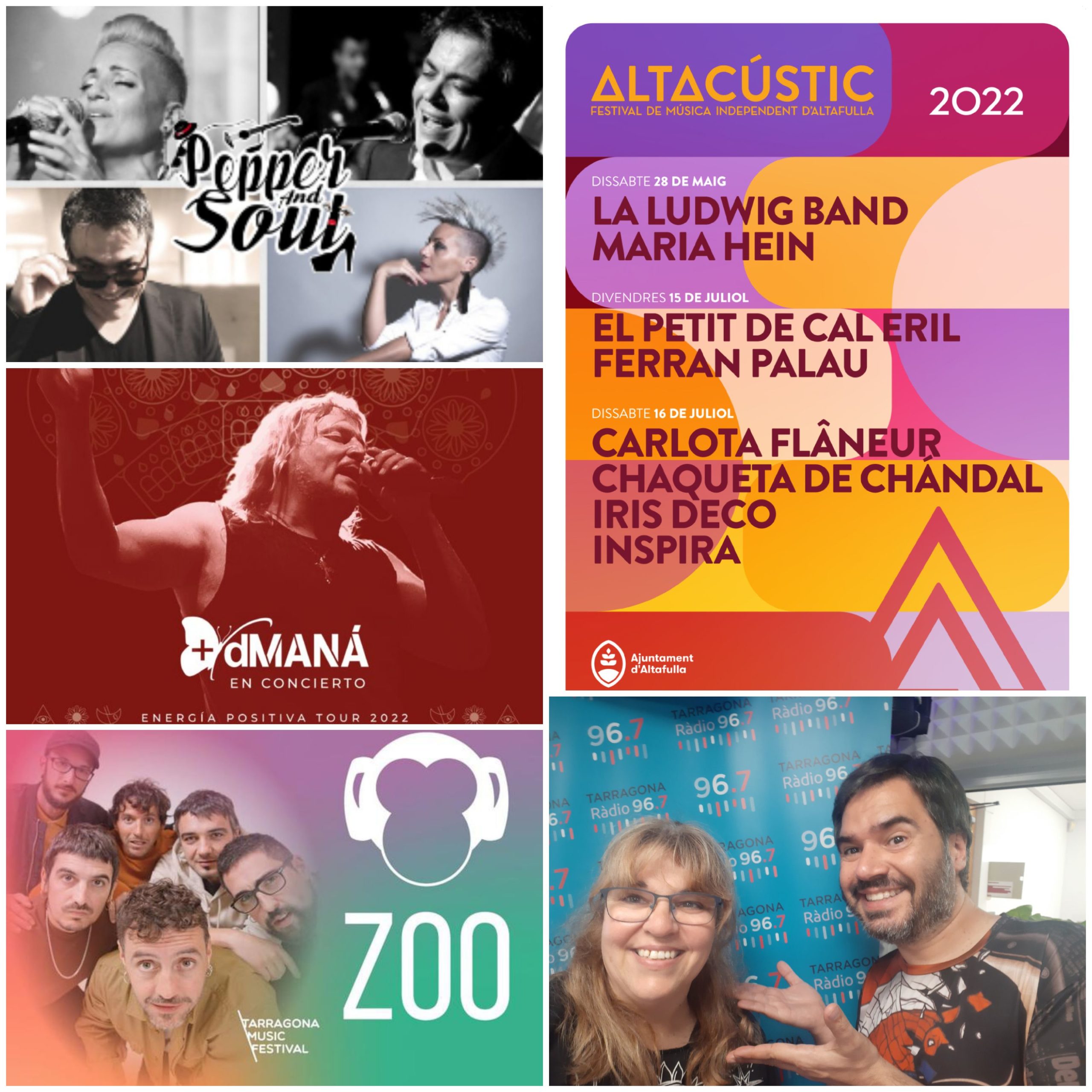 Aquesta setmana al programa ha estat protagonitzat pels grups Pepper & Soul, +DManà, Zoo i la Stromboli Jazz Band (Raül Cid). A més hem parlat del Festival Altacústic amb Kike Colmenar, director artístic del festival.