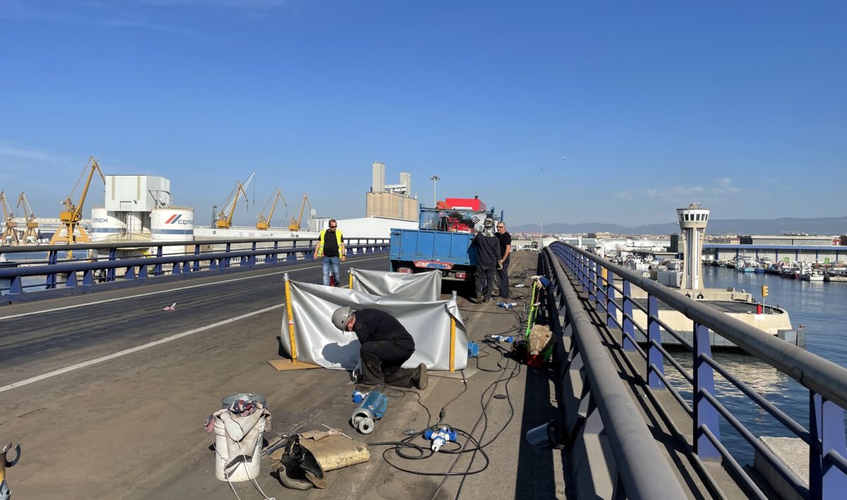 port pont mòbil obres pavimentació 2022