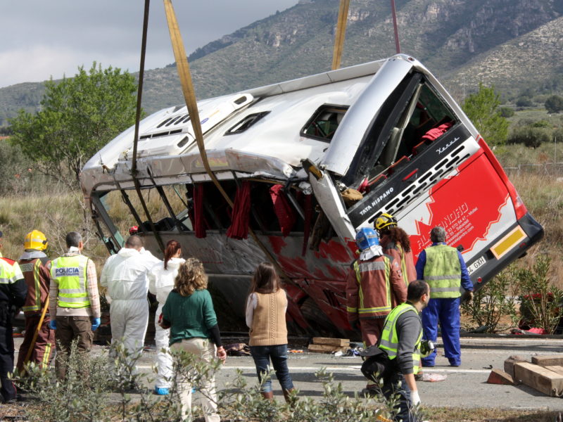 Autocar accidentat a Freginals. ACN