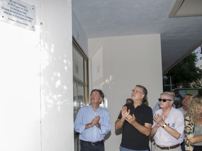 Placa commeració camp avda Catalunya del .Nastic. Foto Tjerk van der Meulen