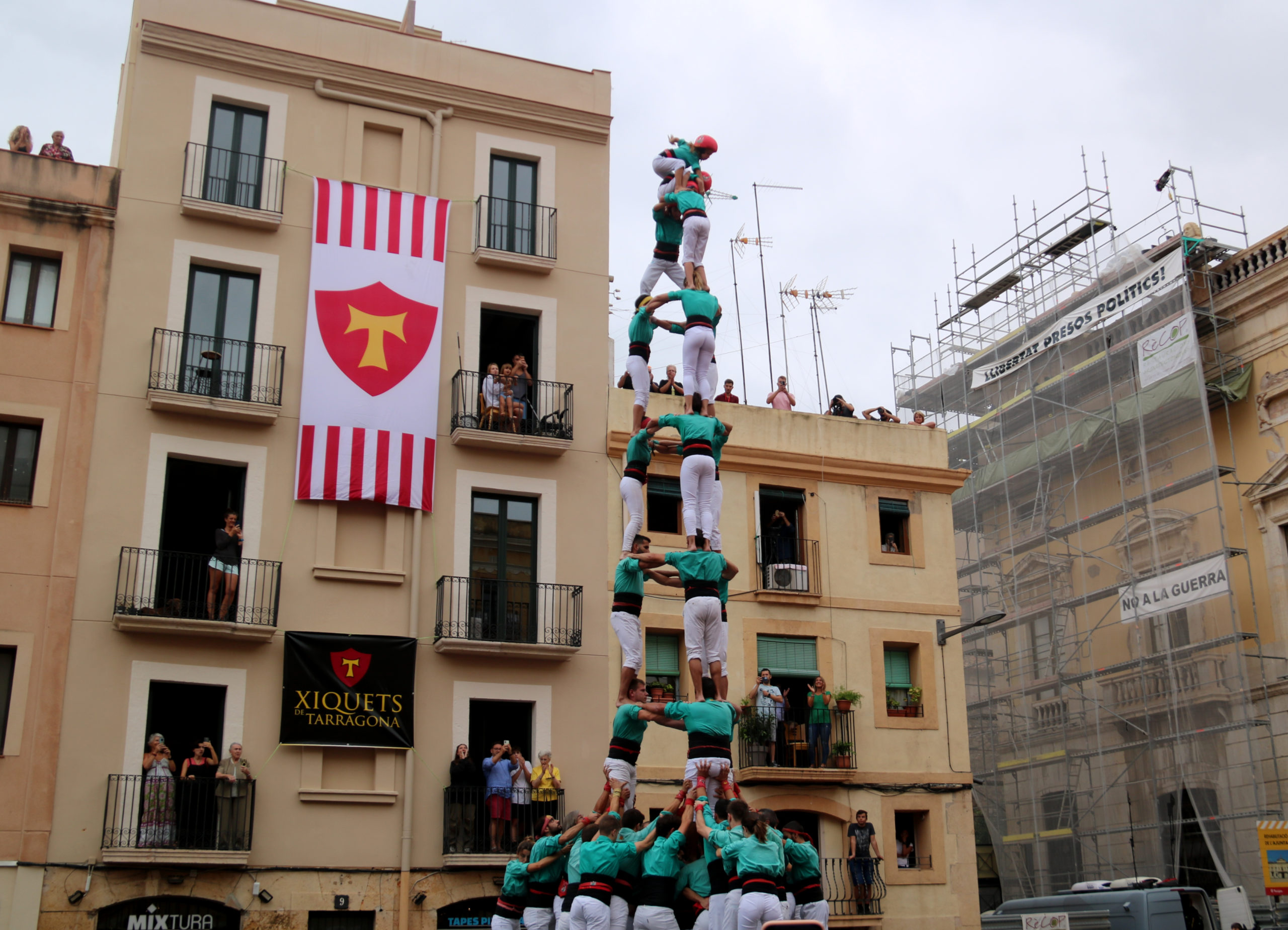 3d9f del Castellers de Vilafranca en la primera diada de Santa Tecla  Data de publicació: diumenge 18 de setembre del 2022, 16:27  Localització: Tarragona  Autor: Anna Ferràs / Jordi Marsal