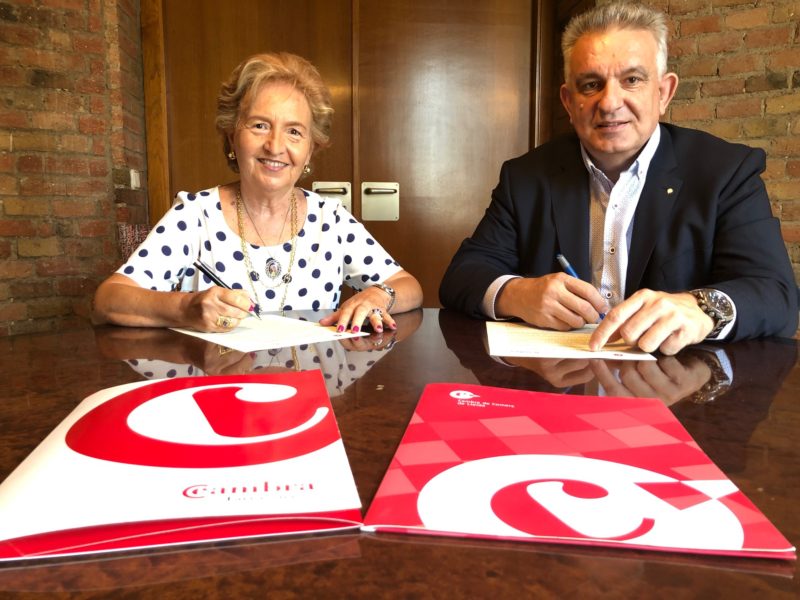 Presidenta de la cambra de Comerç de Tarragona, Laura Roigé, i del president de la cambra de Comerç de Lleida