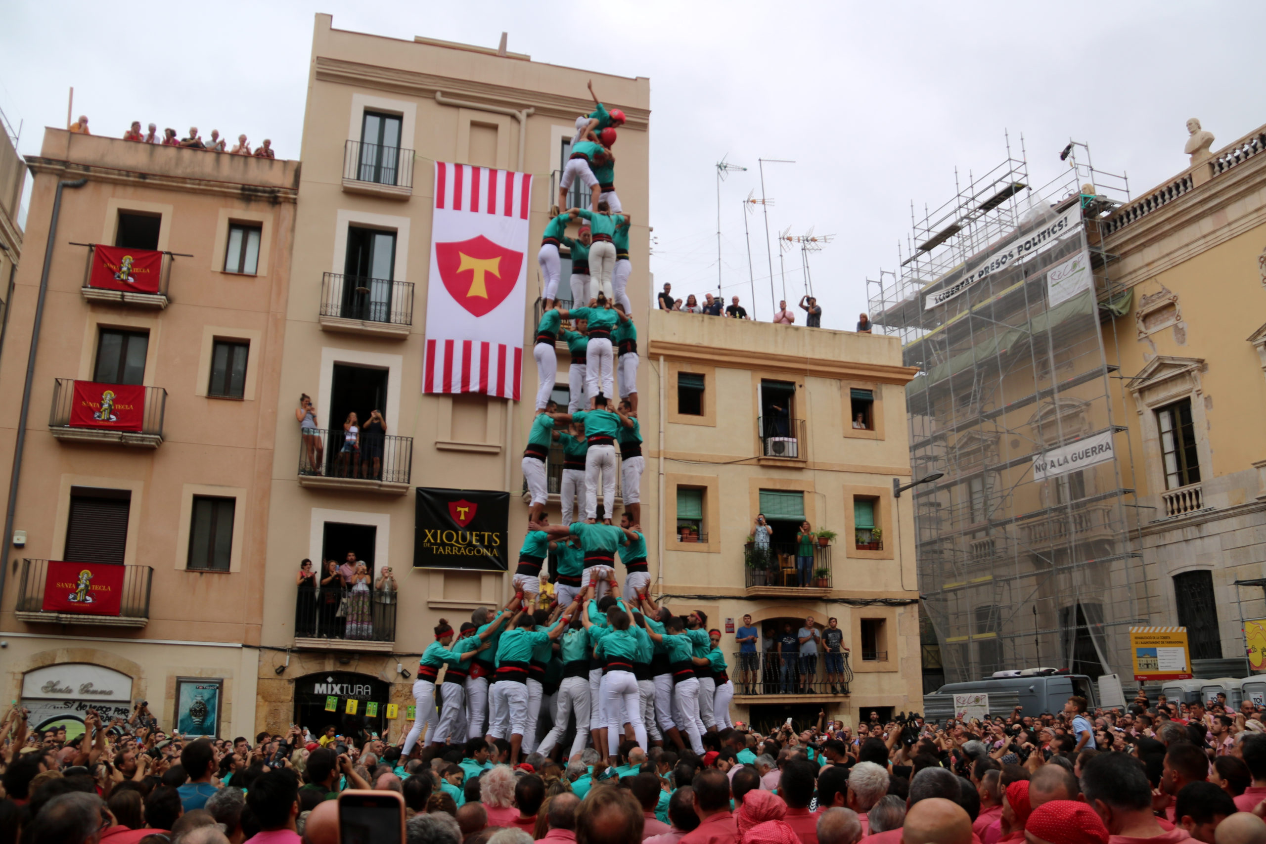 4d9f dels Castellers de Vilafranca en la primera diada de Santa Tecla  Data de publicació: diumenge 18 de setembre del 2022, 16:43  Localització: Tarragona  Autor: Anna Ferràs / Jordi Marsal