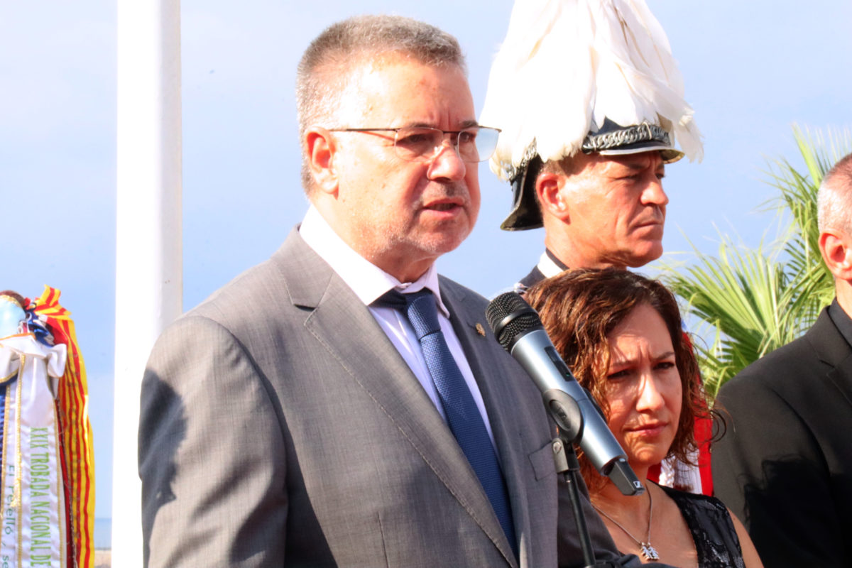 L'alcalde de Tarragona, Pau Ricomà, en el seu discurs en l'ofrena floral al monument de Rafel Casanova de Tarragona Data de publicació: diumenge 11 de setembre del 2022, 12:30 Localització: Tarragona Autor: Eloi Tost