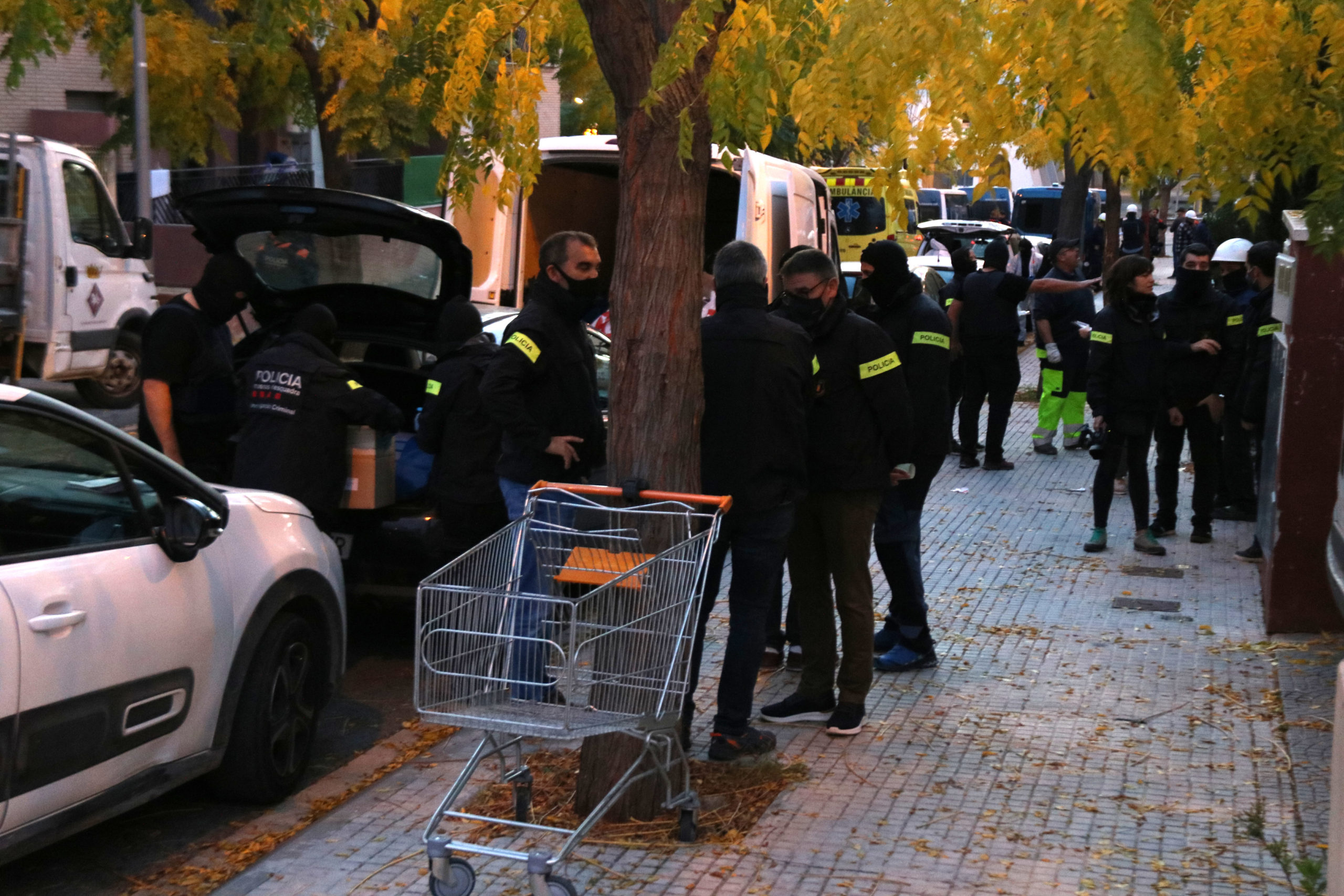 Efectius dels Mossos d'Esquadra durant l'operatiu antidrogues fet a primera hora d'aquest matí al municipi de Constantí Data de publicació: dimarts 15 de novembre del 2022, 08:51 Localització: Constantí Autor: Mar Rovira