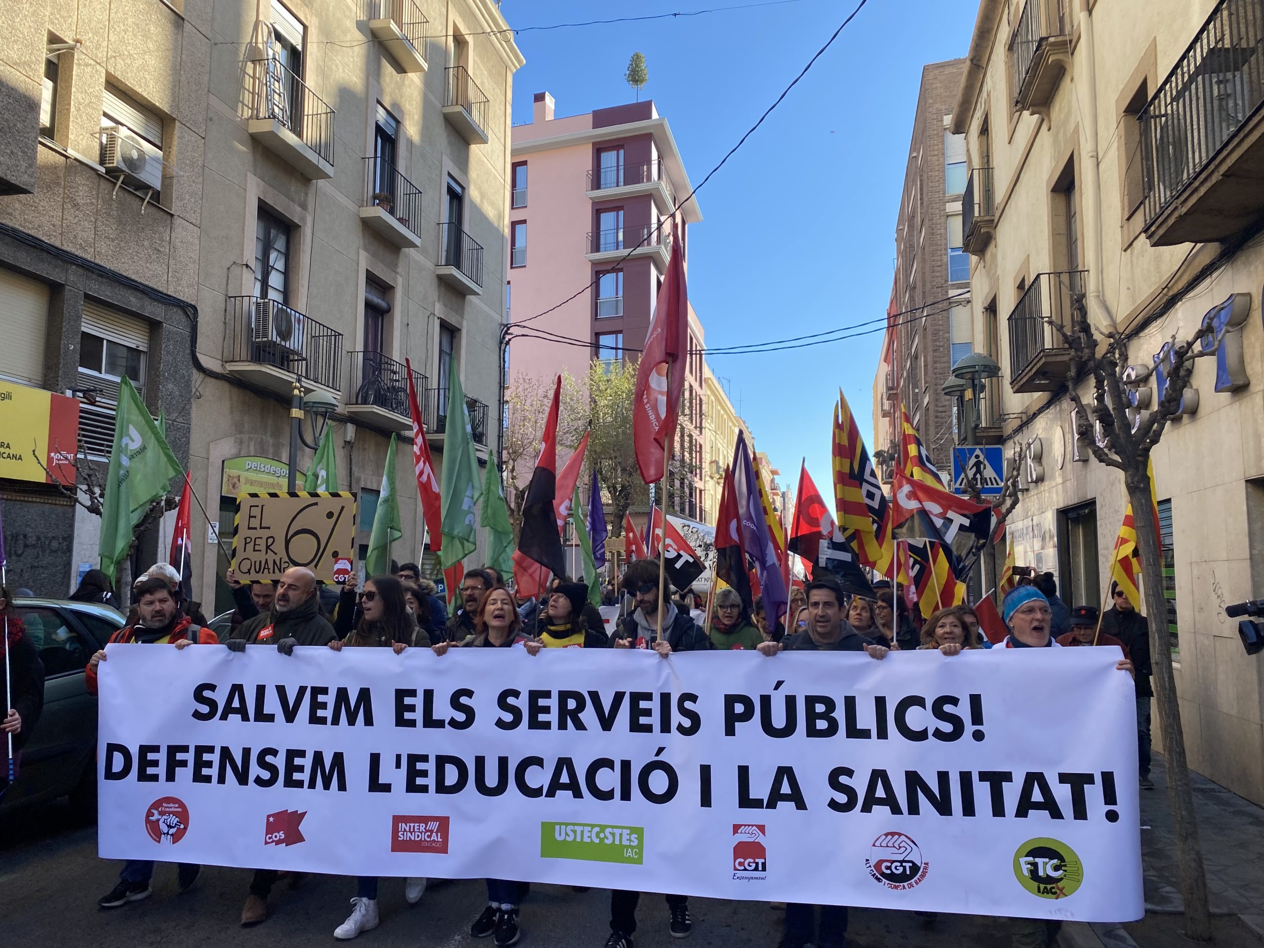 Manifestació per la defensa de la sanitat i l'educació.  26 de gener 2023.