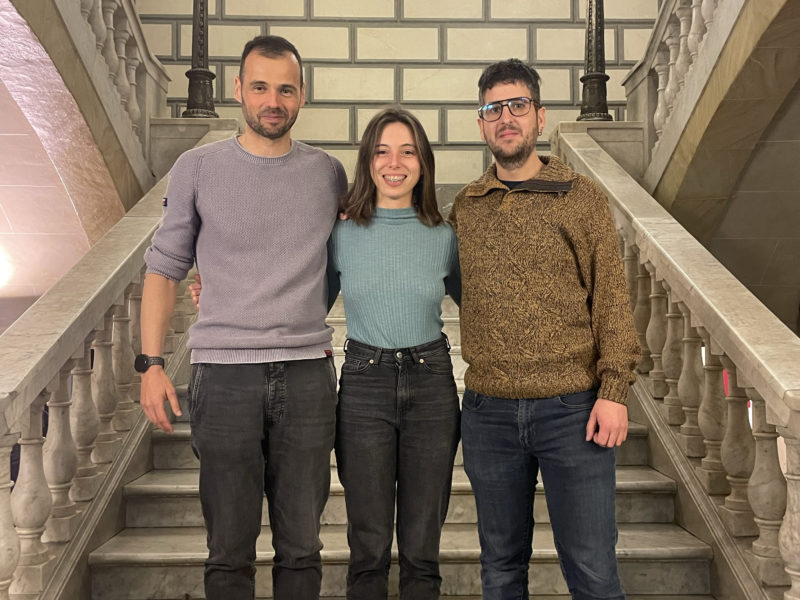 Roger Peiró és nou cap de colla dels Xiquets de Tarragona, Aix Sabater, com a sotscap de colla, i Oriol Olivé com a president (gener 2023)