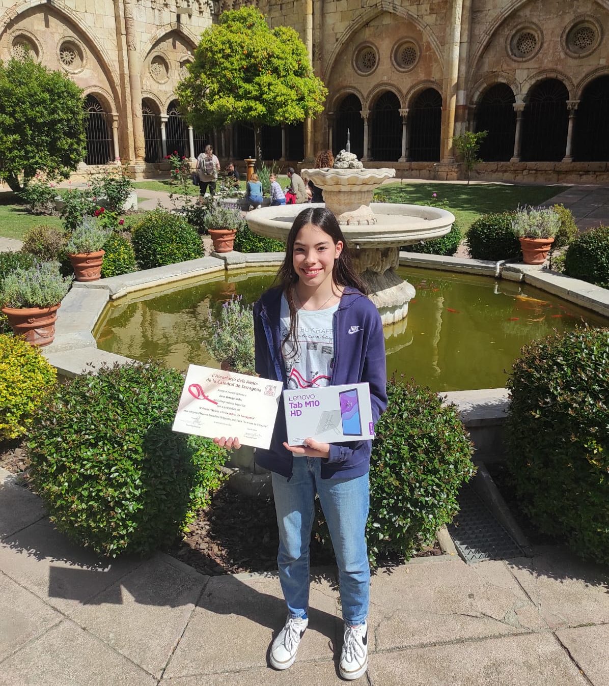 Jana Ortega salla és una de les guanyadores del Premi Relats a la Catedral de Tarragona