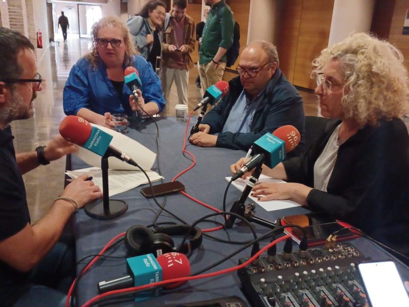 Josep Suñé, Sandra Ramos (PSC), Jordi Fortuny (ERC) i Àngels Pérez (ECP)