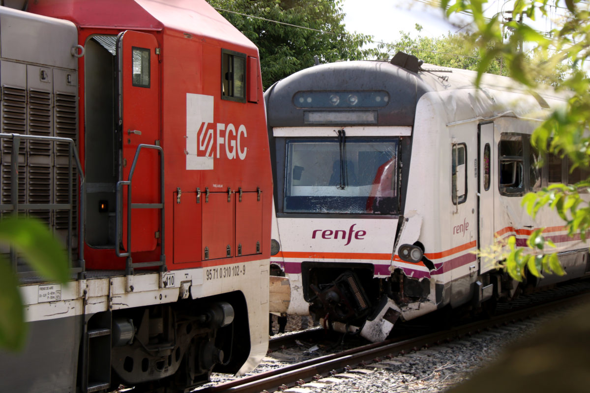 Tren descarrilat a Vila-seca