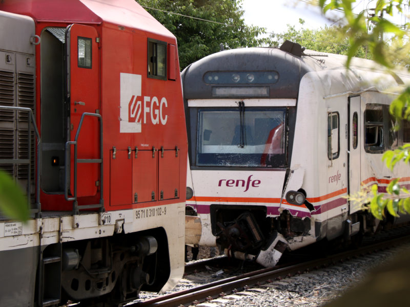 Tren descarrilat a Vila-seca