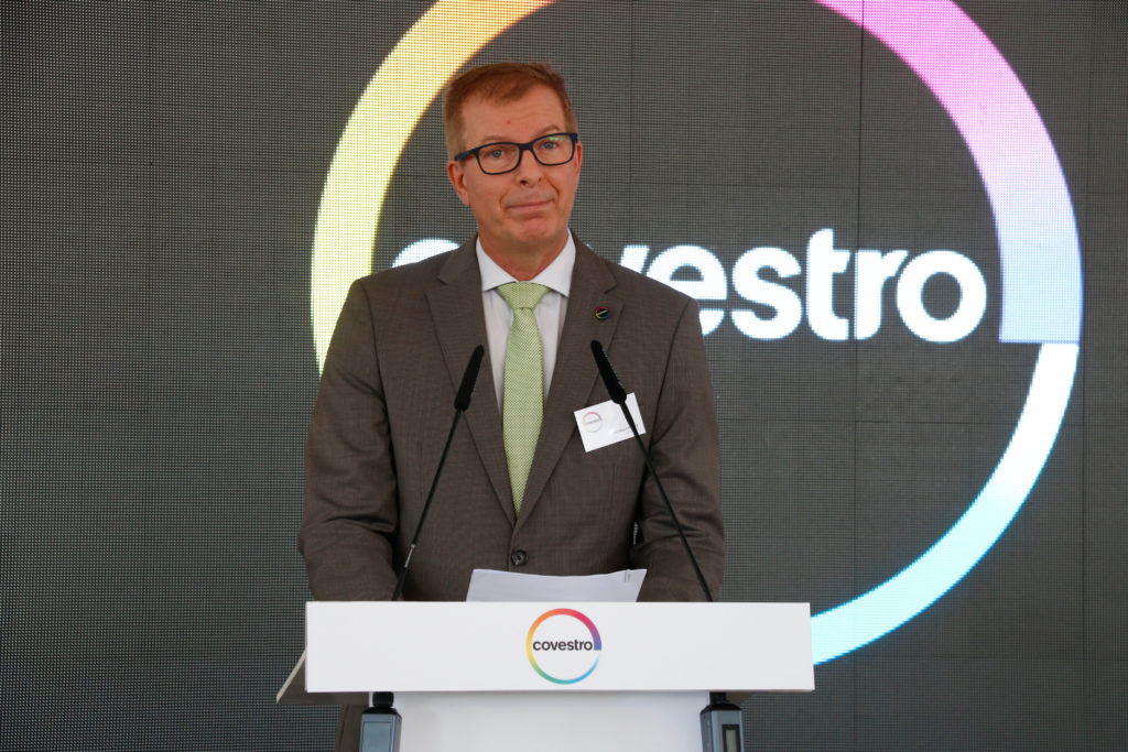 Andrea Firenze, Director General de Covestro a Espanya, durant l'acte d'inauguració de la nova planta de la companyia a Tarragona Data de publicació: dimarts 06 de juny del 2023, 19:39 Localització: Tarragona Autor: Arnau Martínez / Mar Rovira