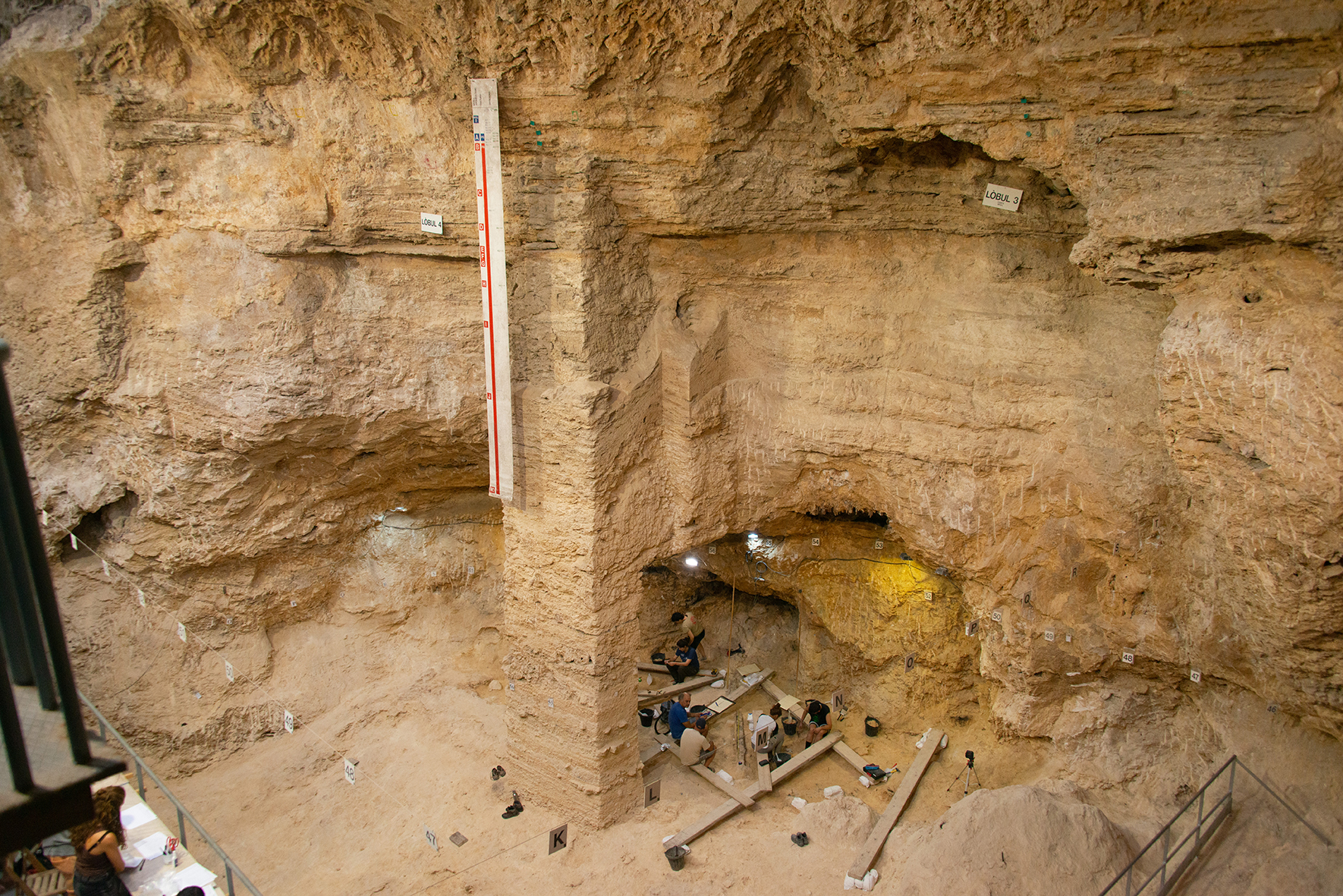 Iphes: Abric Romaní Capellades. nivell R que correspon a un campament neandertal especialitzat en la caça de cérvols i on durant la campanya anterior es va recuperar les restes parcials d’un crani de Neandertal de 60.000 anys d’antiguitat.