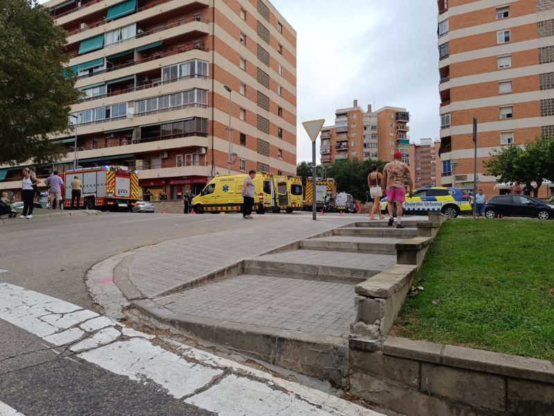 Imatge de l'accident a Sant Pere i Sant Pau