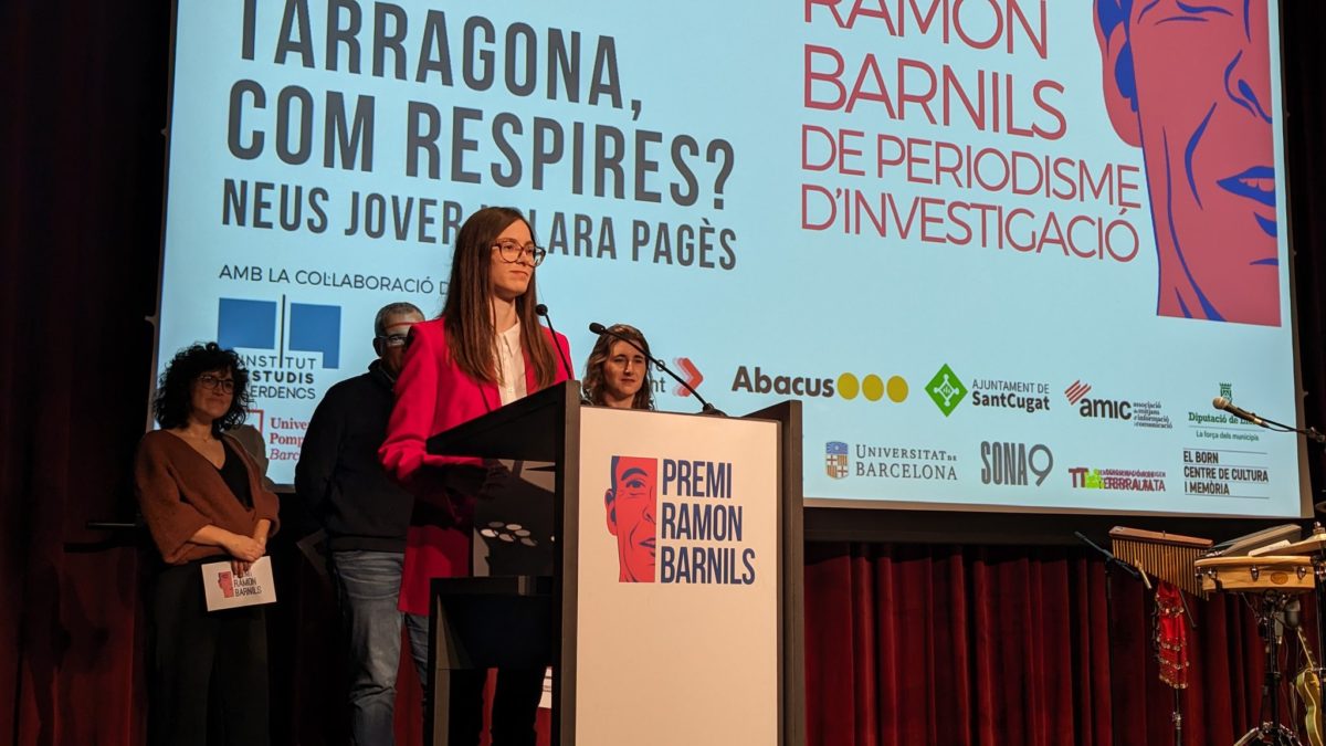 El reportatge radiofònic 'Tarragona, com respires?', elaborat per les periodistes Neus Jover i Clara Pagès i emès a Tarragona Ràdio, ha rebut el premi de proximitat.