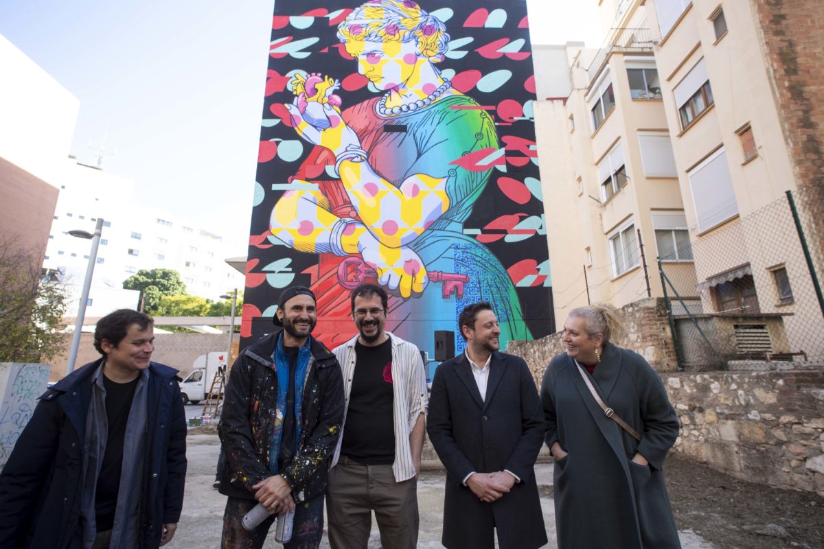 Mural Teatre Tarragona foto Tjerk van der Meulen 16.12.23 100 anys de la construcció del Teatre Tarragona sota el nom Urbis, cultura et mutatio