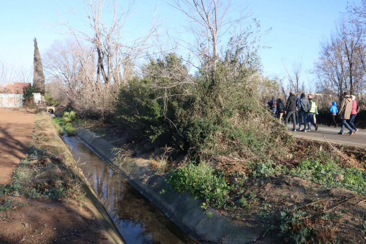 Un grup de participants camina per la zona de l'Horta Gran de Tarragona, a tocar d'un dels canals de regadiu Data de publicació: dissabte 20 de gener del 2024, 13:06 Localització: Tarragona Autor: Eloi Tost